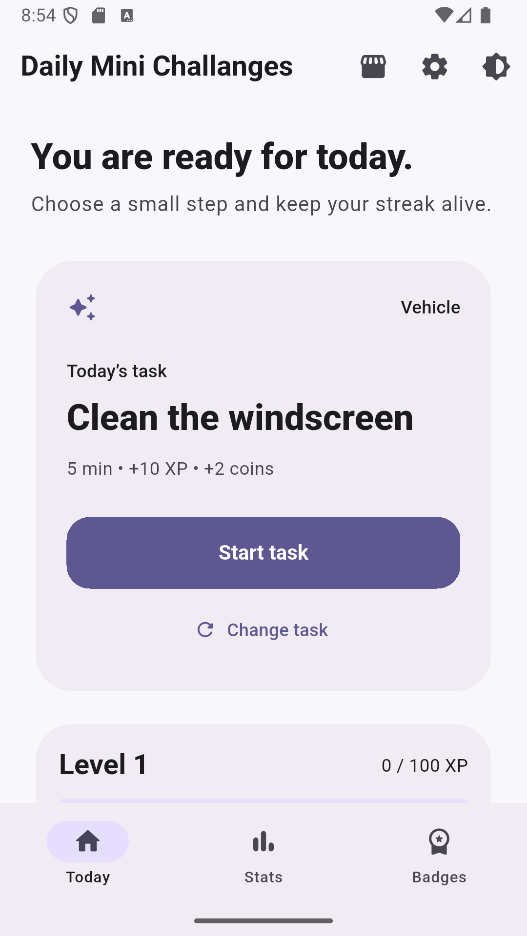 Home Screen